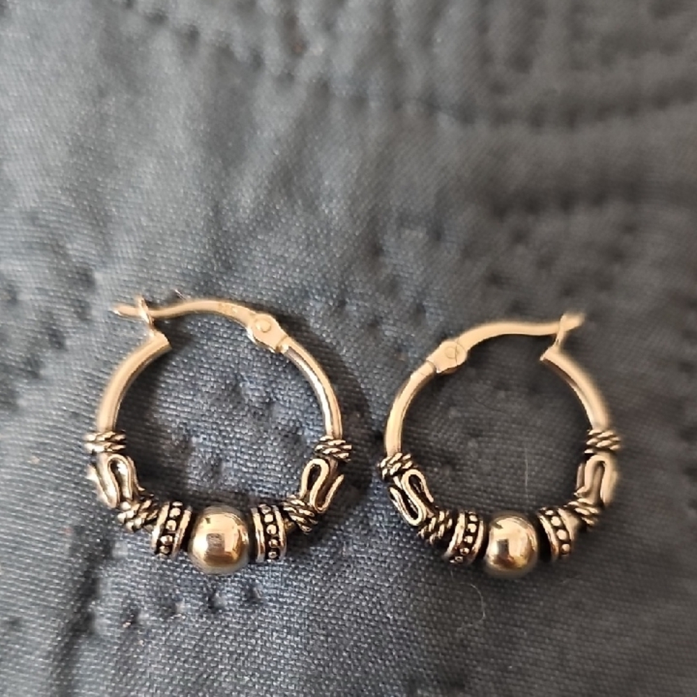 Elegant Silver Hoop Earrings